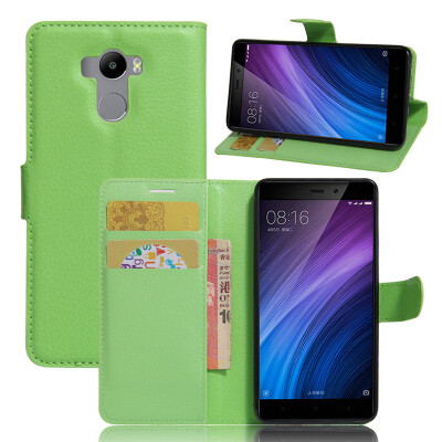 

GANGXUN Xiaomi Redmi 4 Case High Quality PU Leather Flip Cover Kickstand Anti-shock Wallet Case for Xiaomi Redmi 4 Standard