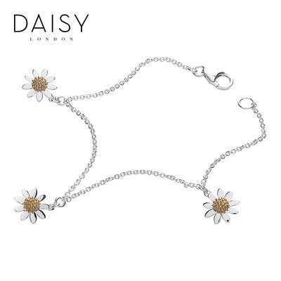 

Британская ретро Daisy Daisy LONDON ручной работы 10мм три подвески 925 серебряные браслеты