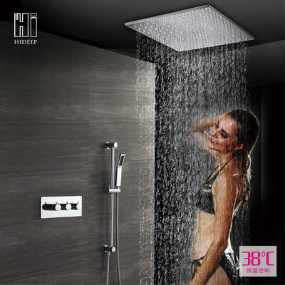 

HIDEEP high quality In Wall Double Function Rain Shower set Shower Faucet