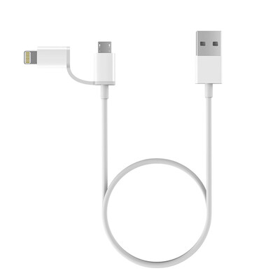 

Xiaomi ZMI 2 in 1 USB Cable with Lightning Cable to USB Cable Micro USB Connector Charge&Sync for iPhone Samsung Huawei Xiaomi