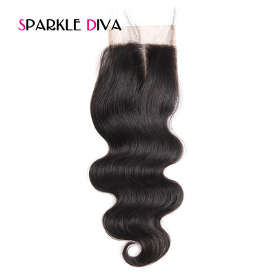 

Lace Closure Hair Body Wave Middle Part 100 Brazilian Remy Human Hair Closure With Baby Hair Natural Color