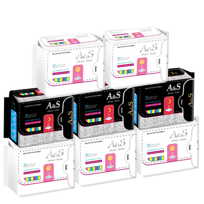 

AS Always Sunny sanitary napkin 3D stand-off flavor leakproof day&night combination of eight packs day 240mm40 night 320mm8 film specialties night 420mm4 film