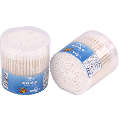 

YOUAO (YOUAO) бумажный стержень ватный тампон для уха носовой чистки ватного тампона 2 бочки в общей сложности 400 загруженных UMQZ400