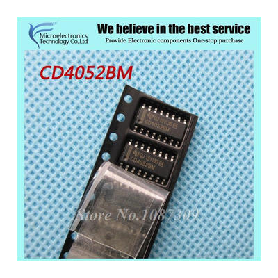 

10pcs free shipping CD4052BM CD4052 HEF4052BT HEF4052 SOP-16 Multiplexer Switch ICs S Diff 4-Ch Ana MultiplDemltplxr