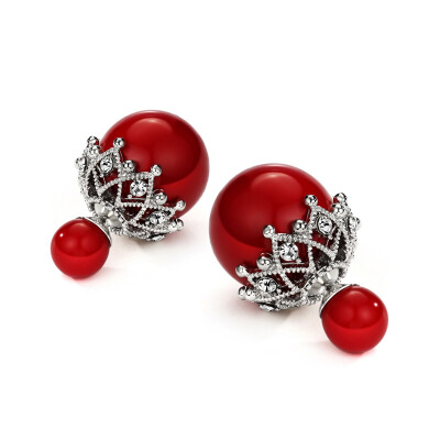 

Shin Kong jewelry if summer fashion Korean temperament earrings China red