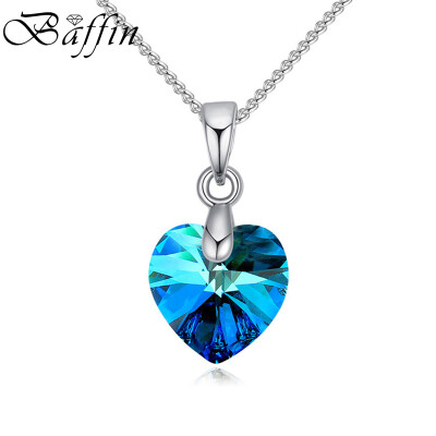 

Baffin Heart Mini Pendant Necklace Silver Color Chain Necklaces For Women Girls Jewelry Crystals From SWAROVSKI