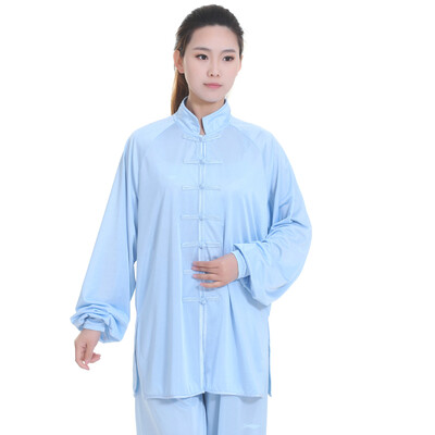 

Li Ning Taiji Men&women martial arts practice uniforms tai chi clothing fitness aerobics morning exercise clothing performance suit basic section light blue XL