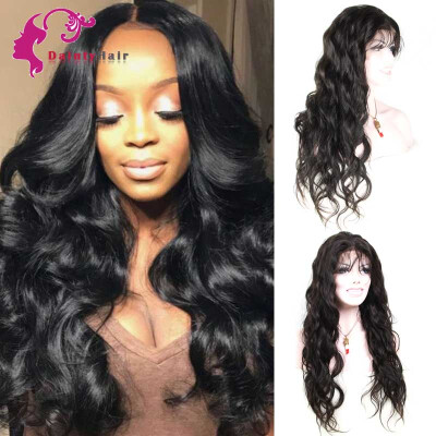 

8A Lace Front Wig Human Wigs With Baby Hair 130 Density Body Wave Peruvian Virgin Hair Wigs Full Lace Wigs Natural Color