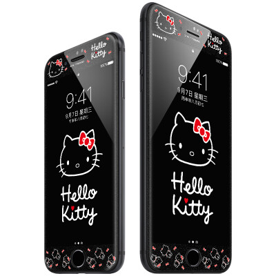 

Отличный плюс подлинный HelloKitty Apple iPhone7 стальной пленки углеродного волокна мягкой стороны закаленной стеклянной пленки флеш-пленки цветной фильм очарование Katie