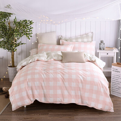 

Yingxin textile cotton bedding high count high-density four-piece cotton sheets quilt cover suite to increase double 15 18 meters Jin Shang blue