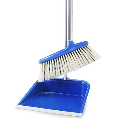 

The product of the source of the sweep of the aluminum alloy rod iron plate broom dustpan combination blue G01456