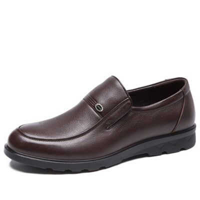 

Aokang первый слой кожаный ногой круглый голова удобная одежда бизнес повседневная обувь 16501 1285 черный 38 метров