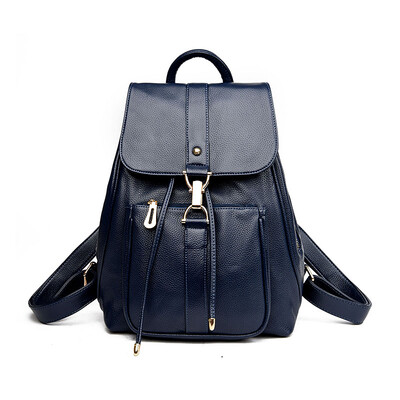 

New Luxury Women Leather Backpack School Bags For Teenagers Girl's Designer Travel Bag Vintage Women Backpacks Mochilas Escolar