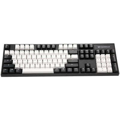 

Ами Ло (Varmilo) Z104ML затора механической клавиатура KeyCaps белой и черная вишня (вишня) ось чая