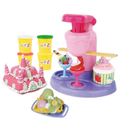 

Disney Disney childrens color clay set ice cream set ice cream machine mold set wheat clay plastic clay princess girl toy DS-1688