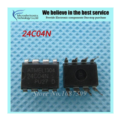 

10PCS free shipping AT24C04N 24C04N 24C04 AT24N04 DIP-8 EEPROM 512x8 4K 18-55 new original