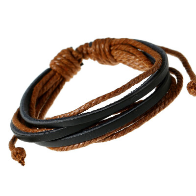 

New Handmade Fashion Trendy Vintage Handmade Men Leather Bracelet For Women Jewelry Accessory