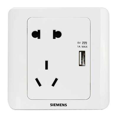

Siemens (SIEMENS) для поиска разъемов 10A с пятью отверстиями с разъемом USB 5UB82163NC01 элегантный белый