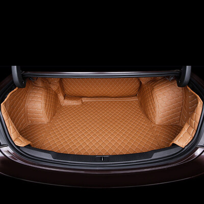 

Huashi Buick Lacrosse trunk mat 16 new LaCrosse surrounded by leather tail box pad LaCrosse car trunk mat modified new LaCrosse special 28T original car brown 4 piece set