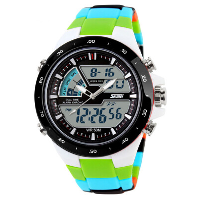 

SKMEI Watch Men Fashion Casual Analog Digital Wristwatch Alarm 30M Waterproof Military Chrono Calendar Relogio Masculino 1016