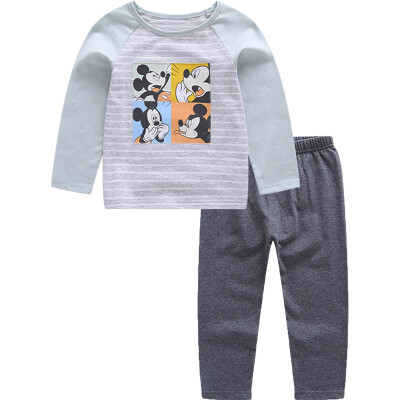 

Disney baby Disney baby children's underwear long-sleeved suit boy home service dress clothing pants elastic cotton shirt pants DA732AR01V0111 gray green 110