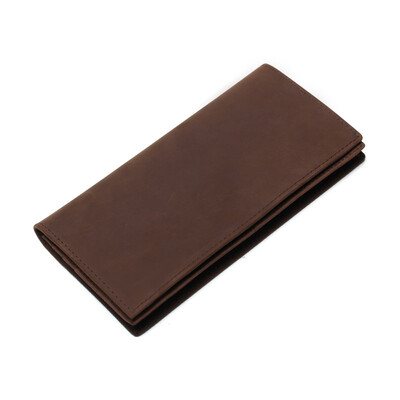 

DALFR Genuine Leather Men Wallets Card Holder Coin Purse for Men 8 Inch Business Style Male Long Leather Wallet