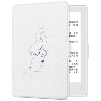 

Pottery fit Kindle 558 version of the protective cover shell painted series new Kindle e-book dormitory leather white line