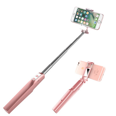 

KOLA self-timer pole Bluetooth self-timer artifacts fill light with rearview mirror Universal Apple X 1087 6SPlus Samsung Huawei millet&other rose gold