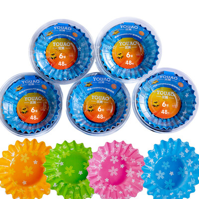 

YOUAO PET Baking Tools High Temperature Paper Cup Oven Bakery Cupcake Cake 6 Paper Supplied 240pcs UZT6-240