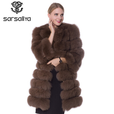 

SARSALLYA real fur fox fur coat design ladies winter really fox fur coat detachable real fur coat wome