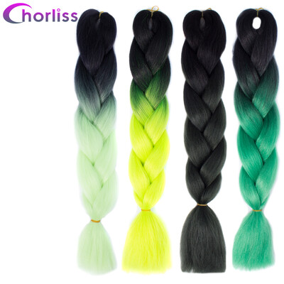 

Два тонких цвета Четыре шт / комплект вязания крючком для волос Kanekalon Hair Synthetic Crochet Braids Ombre Jumbo Braiding Hair