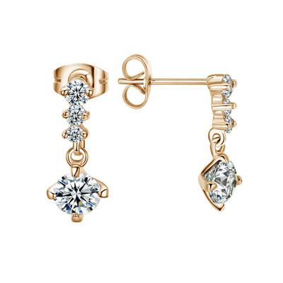 

Yoursfs Stud Earrings For Wedding Elegant Silver Color AAA Cubic Zirconia Stone Earring