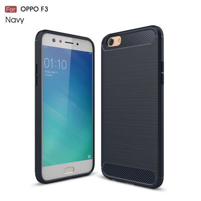 

Goowiiz Phone Case For Oppo F3A77 TaiwanA77 Fashion Slim Carbon Fiber TPU Soft Silicone Prevent falling