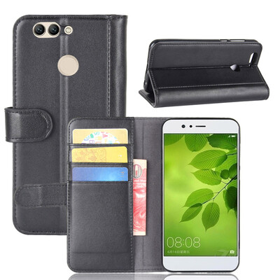 

GANGXUN Huawei Nova 2 Plus Case Genuine Leather Magnetic Flip Cover Kickstand Card Slot Wallet Coque for Huawei Nova 2 Plus
