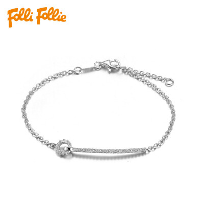 

Г-жа Folli Follie Folli Follie SILVER КРУГ серия серебряный бриллиантовый браслет 3B16S040C