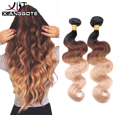 

7A Malaysian Virgin Hair Body Wave Ombre Hair Extensions Soft Malaysian Hair Weave Bundles 3pcs Human Hair Extensions T1B/4/27