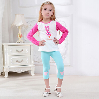 

Ou Mai Beibei girls underwear Mickey Elastic seven leggings M0068 bright blue 120 yards