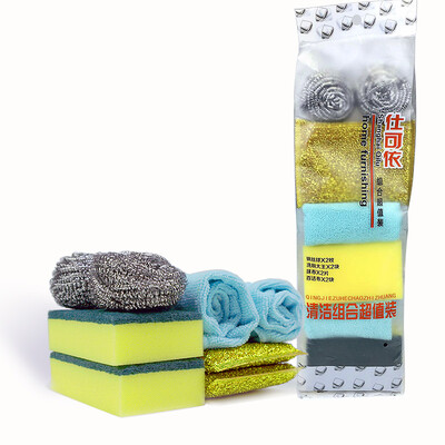 

Shi Ke Yi SKE Cleaning Assembly Wire Ball 2 Scrub King 2 Wipes 2 Purple Cloth 2