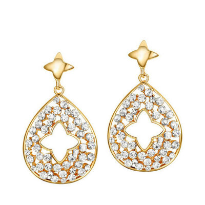 

Yoursfs@ Black Friday Gorgeous Princess Jewelry Drop Earrings Top-grade CZ Earring Star Hollow brincos para as mulheres Wholesale