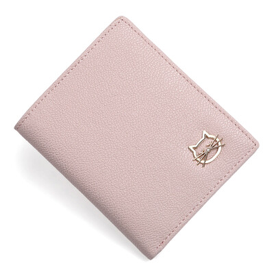 

Woodpecker TUCANO long ladies wallet cow two-layer leather folding dark buckle coin purse wallet WAB1381A-8930 pink