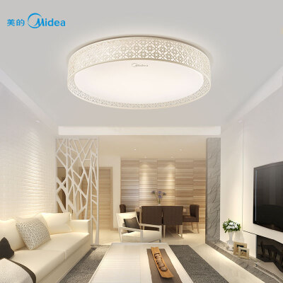 

Midea (Midea) Светодиодная потолочная лампа комната гостиная спальня ресторан освещение простая мода три абзаца цвет кристалл синий 36W