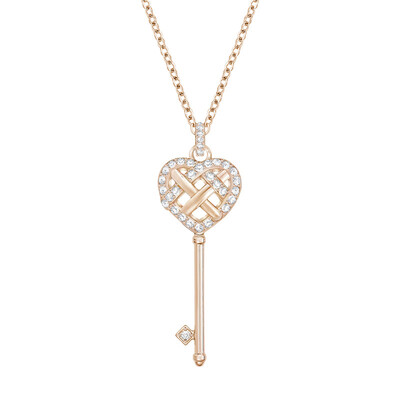 

SWAROVSKI Swarovski Greeting Rose gold plated female heart - shaped necklace 5368100