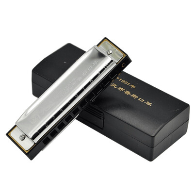 

Guoguang GG10A-7 10 hole blues harmonica bronze