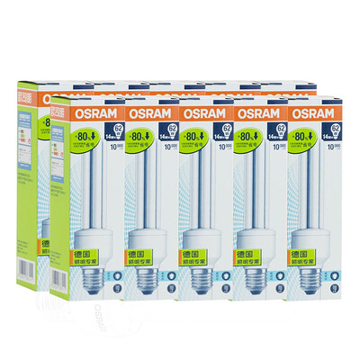 

[Jingdong Supermarket] OSRAM OSRAM T3 standard energy-saving lamps 14W daylight E27 (ten loaded)