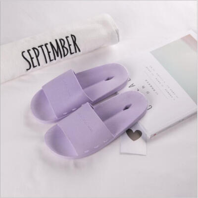 

Bathroom slippers female home hollow bath soft bottom leak speed dry cool slippers 1711