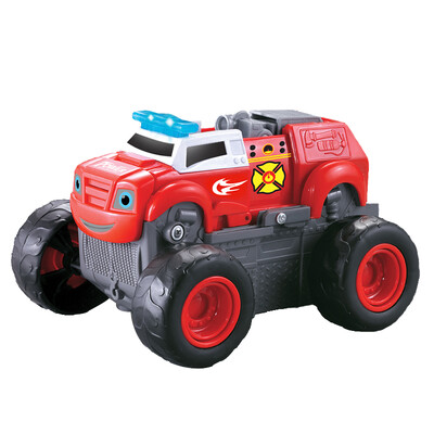 

South China Infants and young children's toys puzzle parent and child hands-on toys rolling fire truck car model Fun dump bucket deformation car 838B-26