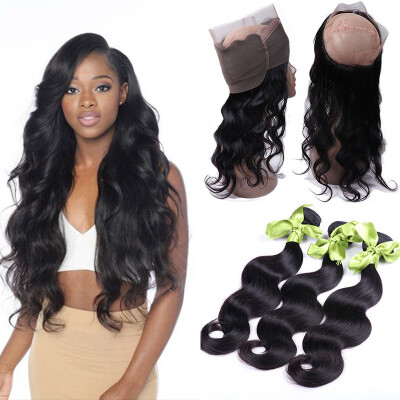 

India 360 Lace Frontal Closure Natural Hairline Virgin Hair Body Wave Lace Band Frontal Closure with Baby Hair