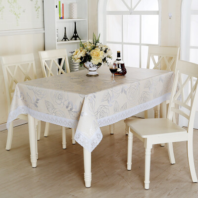 

Ming-Poly cloth PVC tablecloths lace silk waterproof cloth cloth disposable tablecloth oil table pad cover towel rose 106cm 152cm