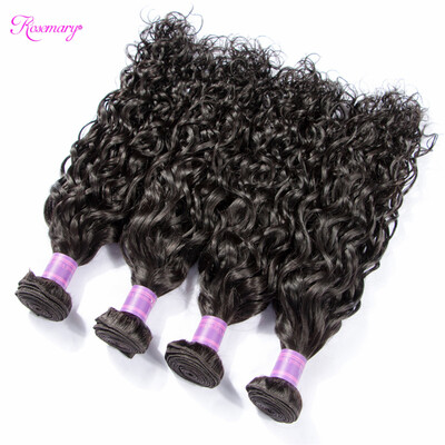 

Peruvian Water Wave Weave Ocean Wave Virgin Hair 4 Bundles Peruvian Human Hair Extensions 1B Natural Wavy Curly Hair water Wave