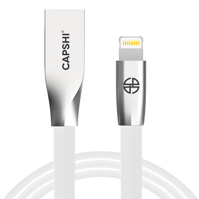 

Capshi Apple 6 / 5S / 7 data cable phone charger line power cord zinc alloy 1.8 m white support iphone5 / 6s / 7P / SE / ipad air mini